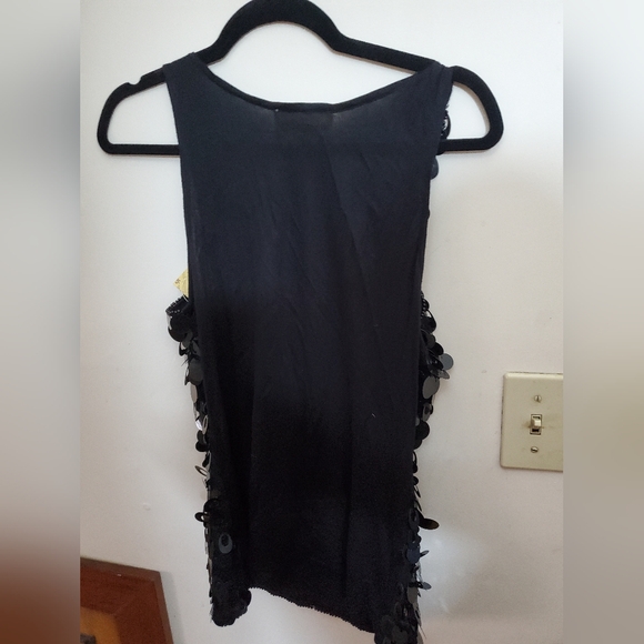 Sz L NWT $295 Hanna Jo sequined front top - Picture 4 of 4